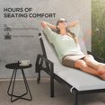 thumbnail image 4 of Outsunny Outdoor Lounge Chair Cushion with Back Ties, Light Grey, 4 of 10