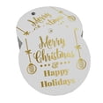 thumbnail image 1 of Inkdotpot Gold Foil Paper Hang Tags Merry Christmas & Happy Holiday Favor Tags 100 Pieces, 1 of 6