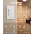 thumbnail image 4 of GHome Smart Switch,Smart Interrupteur Lumineux Wi‐Fi Compatible avec Alexa et Google Assistant 2,4 GHz, Monopole, Fil Neutre Requis, Certifié UL, Commande à Distance/voix, Aucun Concentrateur Requis (Lot de 4), 4 of 4