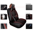 thumbnail image 3 of Maidao 2pcs Front Seat Cover for SEAT for Arona 2017-Present 2 Seats Leather Airbag Compatible Water Resistant Front Set Cushion Protector Black and Red, 3 of 6