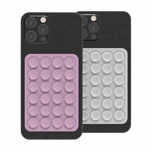 Blu Element 2 pack PhoneSquid Phone Holder | Suction Mount - White & Pink