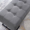 thumbnail image 5 of Imperial Tufted Double Ottoman With Black Base (Gray), 5 of 5