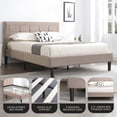thumbnail image 3 of DeCoro Mornington Upholstered 2.0 Platform Bed w/ Metal Frame, Linen, King, 3 of 10