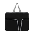 thumbnail image 1 of Housse d'Ordinateur Portable Imperméable, Étui d'Ordinateur Portable, Sac Pochette de Transport, Pochette Protectrice Réutilisable, Compartiments, Rangement d'Affaires, Noir, 17 Pouces, 1 of 9