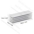 thumbnail image 4 of 50x15x15mm Without or With Thermal Pad Electronic Radiators Heatsink for GPU IC LED Chip Cooling Silver With Pad 2pcs, 4 of 5