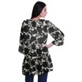 thumbnail image 4 of Moomaya Cardigan Court Imprimé en Georgette de Viscose à Manches Longues pour Femmes, 4 of 5