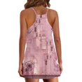 thumbnail image 4 of Femmes Été Sans Manches Mini Robe V Cou Bretelles Spaghetti Robe de Soleil Athlétique Robe Courte avec Poches, 4 of 5
