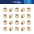 thumbnail image 3 of Wekity M3x5mm Female Thread Knurled Nuts,150PCS Hx5mm OD Brass Threaded Insert Embedment Nuts Hydraulic Welded Joint Injection Molding Assortment Kit for 3D Printing Injection Molding-0621, 3 of 5