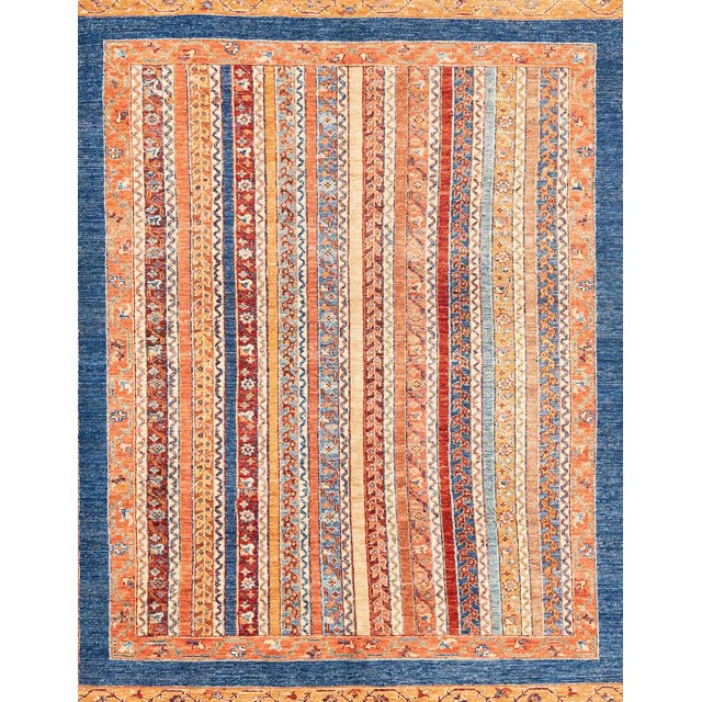 Ahgly Company Indoor Rectangle Abstract Brown Abstract Area Rugs, 7' x 9'