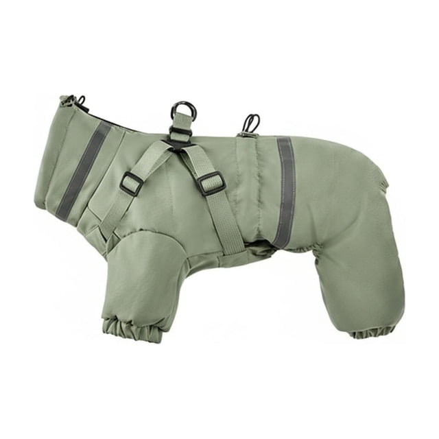 Insulated Four-Legged Dog Coat for Cold Weather and Outdoor Traction