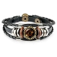 thumbnail image 2 of TopLLC Bracelets 12 Constellation Bracelet Leather Rope Bracelet Ladies Men Hand Woven Rope Bracelet Punk Chain Cuffs a Bracelet, 2 of 2