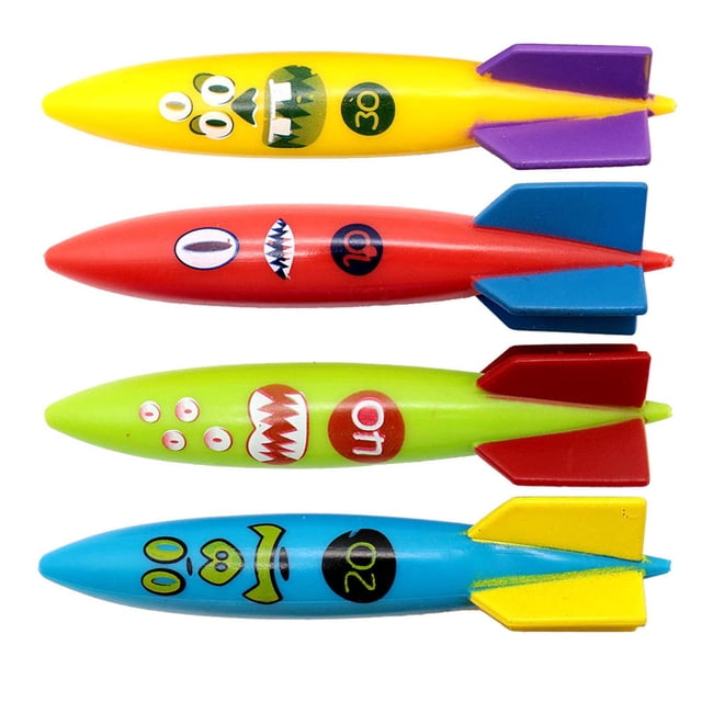 PVCS Swimming Pool Diving Toys For Kids Sinking Toys Set Underwater Variety Diving 4PCS