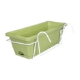 thumbnail image 2 of tamizeot Hanging Flower Pot Garden Plant Holder Box Planter Railing Plant Pot Deep Balcony Gray Light Green 35x19x14.5cm, 2 of 6