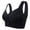 Black, variant on Hontri Wirefree Front Closure Bras for Seniors - Breathable Support Bras for Elderly Women (Comfort, Lightly Lined) Black 46