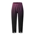 thumbnail image 4 of Meichang Capris à Jambes Larges Tulipe Dégradé pour Femme Grande Taille, Taille Très Extensible, Mode d'Été, Coton et Lin,, 4 of 4