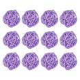 thumbnail image 1 of Unique Bargains 12 Pcs Wicker Rattan Balls Decorative Balls 1.2Inch for Vase Fillers ,Wedding ,Party ,Light Purple, 1 of 5