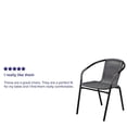 thumbnail image 4 of Flash Furniture Lot de 2 Chaises Empilables de Restaurant en Rotin Gris pour Intérieur-Extérieur, 4 of 5