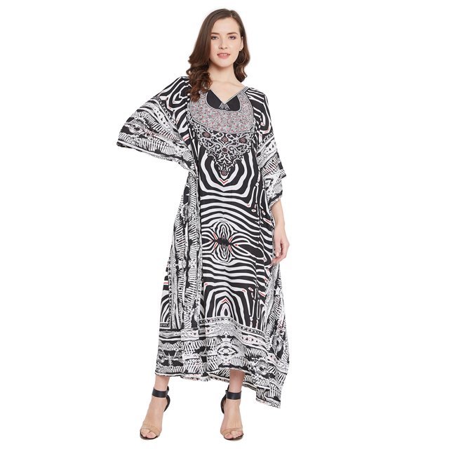 Robe Maxi pour Femmes en Polyester, Caftans, Robe Ample, Grande Taille, Manches Kimono, Long Kaftan, Robes de Soirée, Kaftan Décontracté d'Été