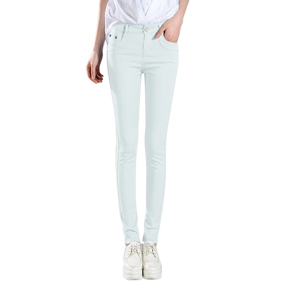 iHPH7 Skinny Jeans for Women, Jeggings for Women, Stretchy Jeans for Women, Slim Fit Jeans, Tummy Control Jeans for Women, White XL