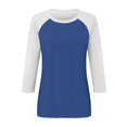 thumbnail image 4 of UPPADA 3/4 Shirts Chandails à Manches pour Femmes Mode Tendance Hauts Décontractés Col Rond Chandail Ample Confortable Doux Blouses Grande Taille Coupe Ample T - Décontractés Vêtements au Coude Chandails à Manches 3/4 pour Femmes Économie, 4 of 7