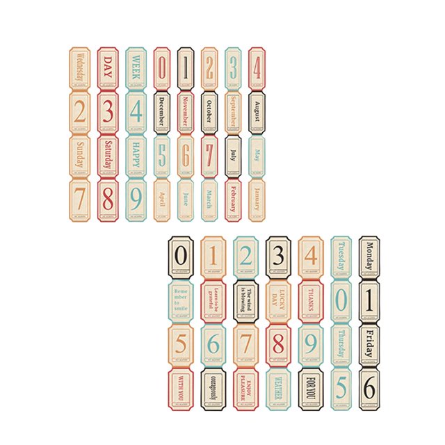 simhoa 30 Pieces Scrapbooking Stickers, Diary Paper Note Stickers Seal Journal Stickers A