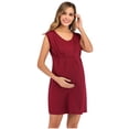 thumbnail image 3 of Fankiway Liquidation de Maternité Robes de Maternité pour Femmes Grossesse Sans Manches Col Rond Robe de Couleur Unie Grande Taille Vêtements de Maternité en Liquidation, 3 of 7