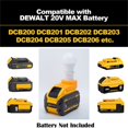 thumbnail image 2 of Lampe de Travail LED Portable 12 W Compatible avec Batterie Dewalt 20 V, Projecteur LED 1300 Lm avec Adaptateur Convertisseur pour Camping, Urgence, Réparation de Voiture, Entrepôt et Éclairage de Chantier, 2 of 7
