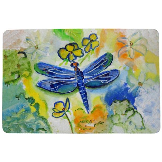 Betsy Drake DM817 Tapis de Porte de Jardin Libellule - 18 x 26 Po.