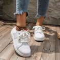 thumbnail image 4 of LSLJS Grandes Chaussures pour Femmes à Lacets à Bout Rond Décontractées Légères en Toile Bonbon Type Planche/chaussures de Sport, Chaussures Plates, 4 of 5