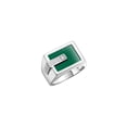 thumbnail image 3 of RYLOS Men's Rings 14K White Gold Ring With Diamonds and Blue Quartz Set in Designer Nugget Style Rings For Men Size 9, 3 of 7