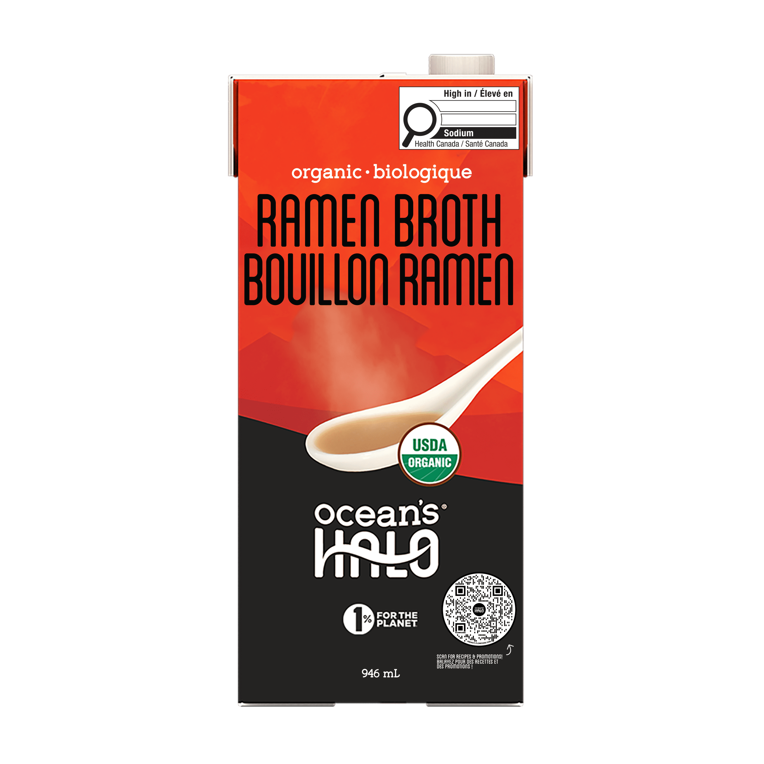 Ocean's Halo, Organic Ramen Broth, Shelf-Stable, 946 ml