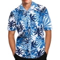 thumbnail image 1 of Pompotops Men's Hawaiian Print Lapel Short Sleeve Shirt on Sale, 1 of 7