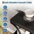 thumbnail image 3 of GloryStar 3-Tier Entryway Table, Modern Narrow Console with Open Shelves and Geometric Metal Legs for Living Room, 3 of 6