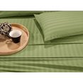 thumbnail image 2 of Mocassi 3-Piece Striped Duvet Cover Set, 1500 Thread Count, Button Closure - Cooling, Breathable Material- Wrinkle, Fade, Stain Resistant, Full/Queen, Green, 2 of 4