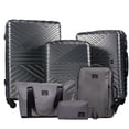 thumbnail image 1 of Travelhouse 6-Piece Hardshell Luggage Set - Lightweight Suitcase with Carry-on Backpack, Duffel Bag & Packing Cubes, Grey, 1 of 12