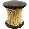 thumbnail image 1 of Natural Geo Tabouret d'Appoint en Moray - Similicuir Noir, 1 of 5