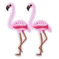 thumbnail image 1 of 2 Pcs Appliqué Broderie Oiseau Mignon Patch Thermocollant pour Vêtements Accessoires de Sac (Flamant Rose), 1 of 8