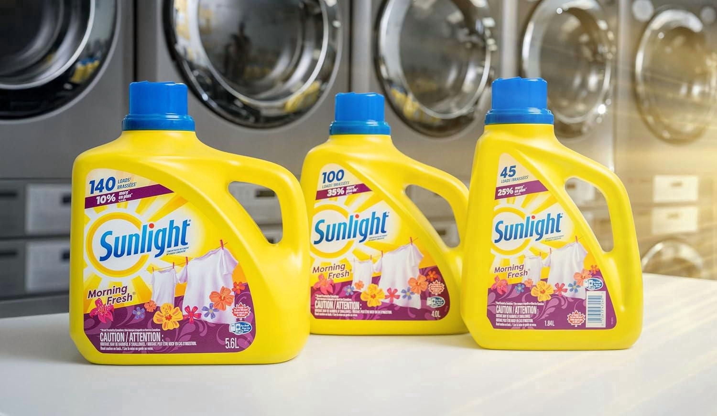 Sunlight Fraîcheur Matinale Détergent à Lessive Liquide Concentré, 5.6 Litres, 140 Brassées