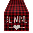 thumbnail image 2 of RKSTN Table Runner Valentine's Day Table Flag Festival Decoration Love Little Gnome Pattern Linen Table Cloth 33 * 183cm Table Cover, 2 of 7