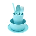 thumbnail image 2 of Amzcrzy Home and Kitchen 6Pc Bowl Cup Spoon Fork Chopsticks Tableware Portable Home Going Out Tableware Set Baking Baking Home Essentials Bowls, 2 of 5
