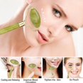 thumbnail image 3 of Face Facial Roller Massager & Gua Sha Board Set Natural Jade Stone Crystals G0Y6, 3 of 9