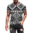 thumbnail image 2 of EGNMCR Men's Fashion Summer Neckline T-shirt Printing Pattern Short Sleeve, 2 of 5