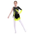 thumbnail image 1 of Freebily Robe de Danse Ballet Patinage Artistique à Manches Longues pour Filles avec Strass Jaune 12, 1 of 6