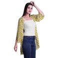 thumbnail image 3 of Moomaya Cardigan Court Imprimé en Georgette de Viscose à Manches Longues pour Femmes, 3 of 5