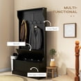 thumbnail image 4 of HOMCOM Portemanteau d'Entrée avec Banc de Rangement et Porte-Manteau pour Vestibule, 4 of 10