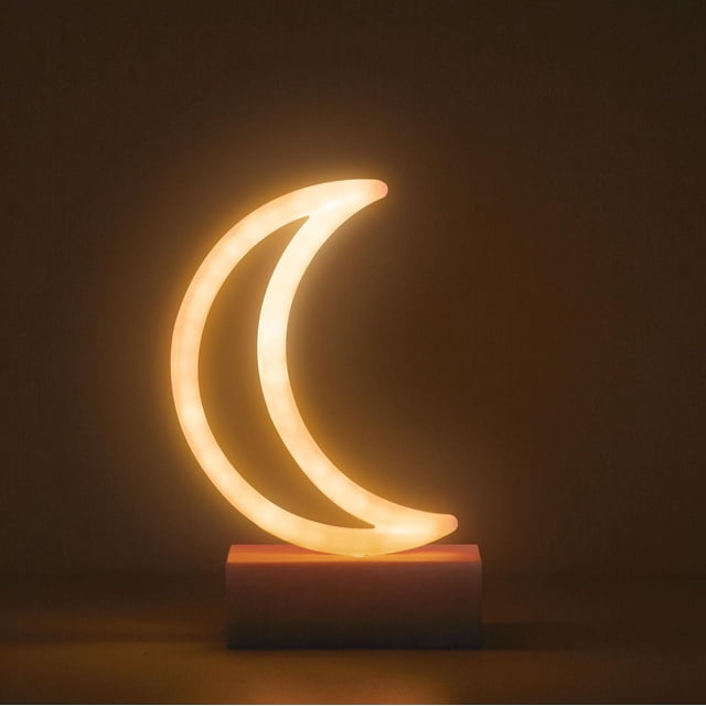 Merkury Innovations Mini Moon Neon Mood Light, 1-Pack
