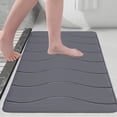 thumbnail image 4 of Fridja Washable Bathroom Mat, Memory Foam Bath Mat for Bathroom, Absorbent Bathroom Rug Non-Slip Rubber Back, 15.7''x23.6'', Dark Gray, 4 of 5