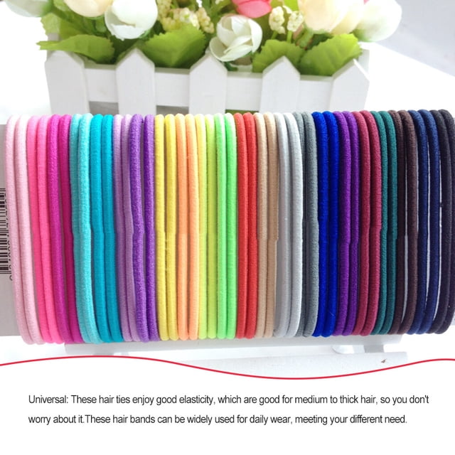 10 Pièces Bandes de Cheveux Mélangés Extensibles Réglables Décoratif Haute Élasticité Titulaire de Queue de Cheval de Protection Filles Accessoires Armée Bleu