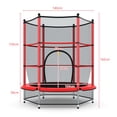 thumbnail image 2 of Patiojoy Kids Round Jumping Trampoline Combo Bed Trampoline W/ Safety Enclosure Net Red, 2 of 10