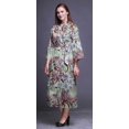 thumbnail image 2 of Bimba Robe en Coton Rose à Motif Floral Léopard, Cachemire et Lys pour Femmes, Légère, Imprimée, Croisée, Chemise de Demoiselle d'Honneur pour la Préparation, TG, 2 of 5